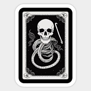 Skull Tarot Card Reader Astrology Occult Sticker